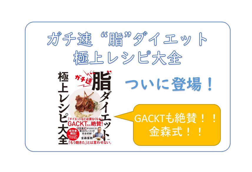 金森式ダイエット 本 ガチ速 脂 ダイエット 極上レシピ大全 Gacktも絶賛 金森式 メニュー ふくすけroom